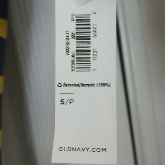 Old Navy navy mustard striped tshirt style dress Sz S NWT - Picture 4 of 6